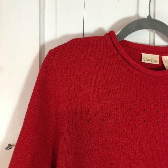 Bobbie Brooks Woman’s Red Knit Sweater - Picture 1 of 5